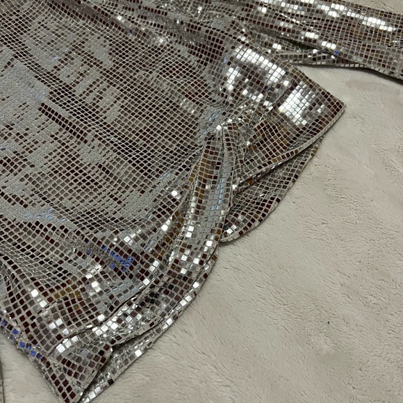 4/$20 - Zara high neck mirror long sleeve top women’s size small - Picture 7 of 12